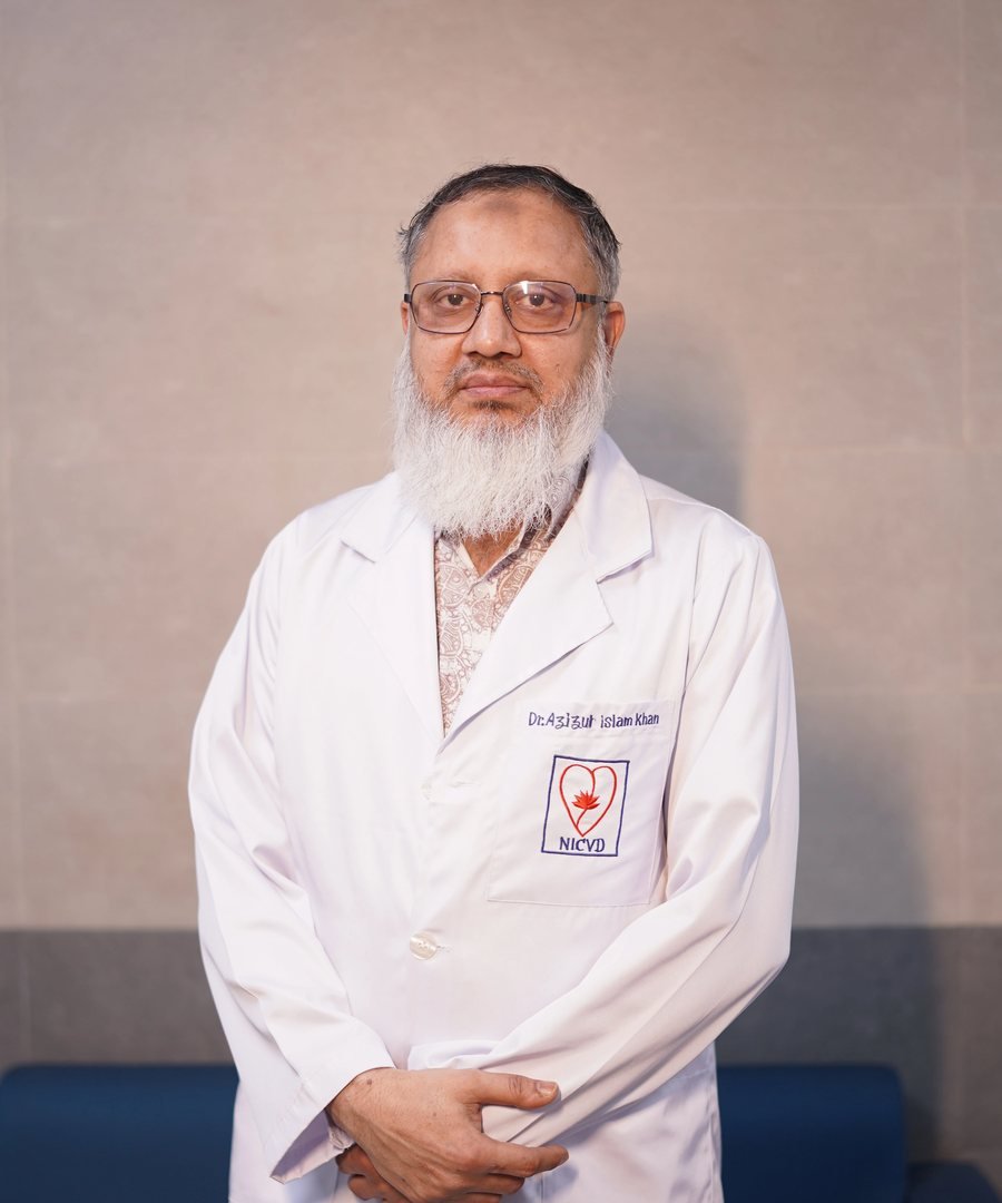 Portrait of Professor Dr. Md. Azizul Islam Khan, Professor of Cardiac Surgery, NICVD