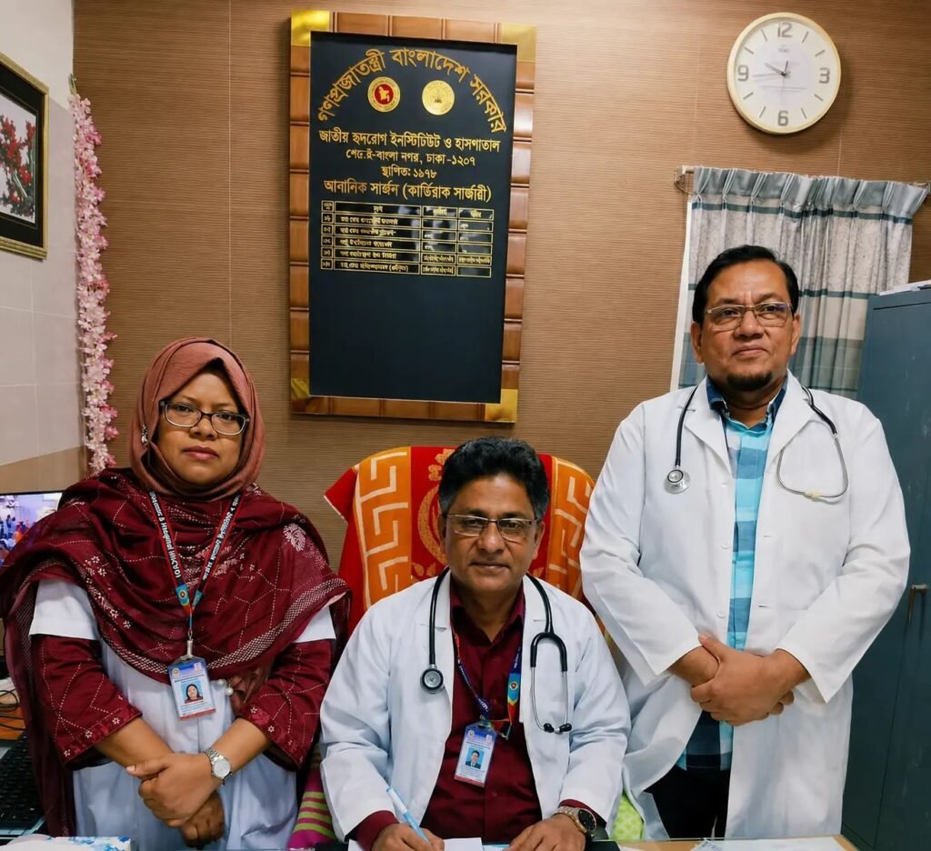 Cardiac surgery consultants at the Out Patient Department at NICVD