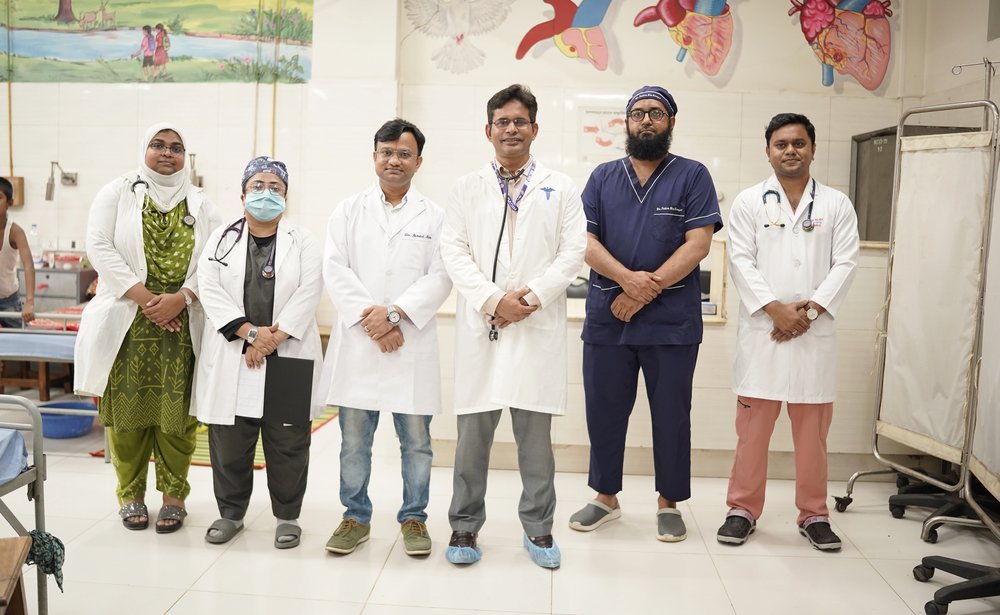 The paediatric cardiac surgery team at NICVD, Dhaka