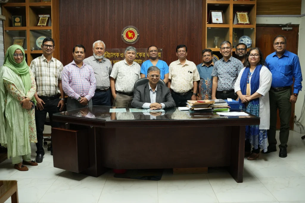 Cardiac surgery faculty with the Director at the Office of the Director, NICVD